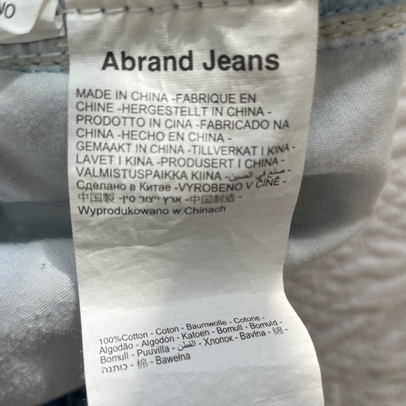 ABRAND Miami Taper Brandy High Waist Straight Leg Tapered Pleats Denim Jeans 24 - Picture 12 of 16